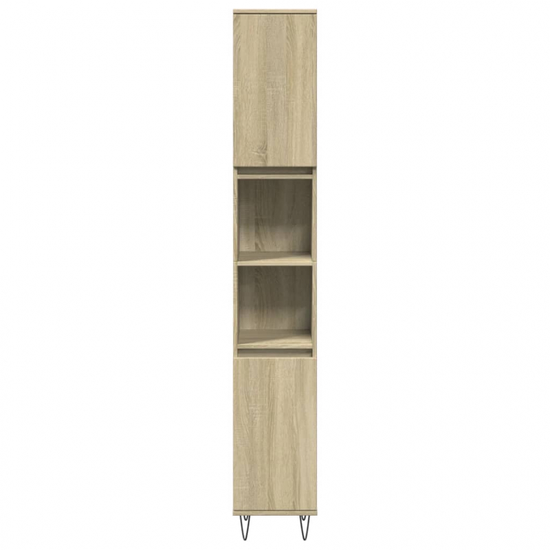 Badschrank Sonoma-Eiche 30x30x190 cm Holzwerkstoff