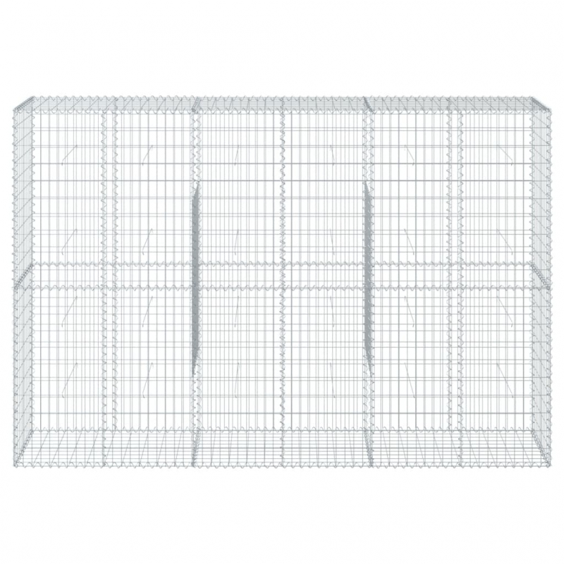 Gabione mit Deckel 300x50x200 cm Verzinktes Eisen