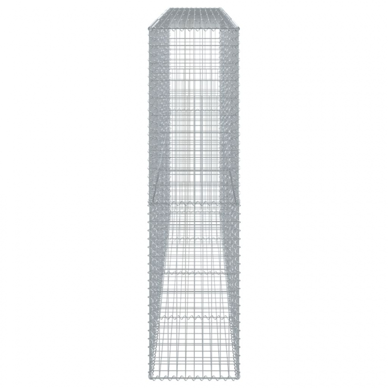 Gabione mit Deckel 400x50x200 cm Verzinktes Eisen