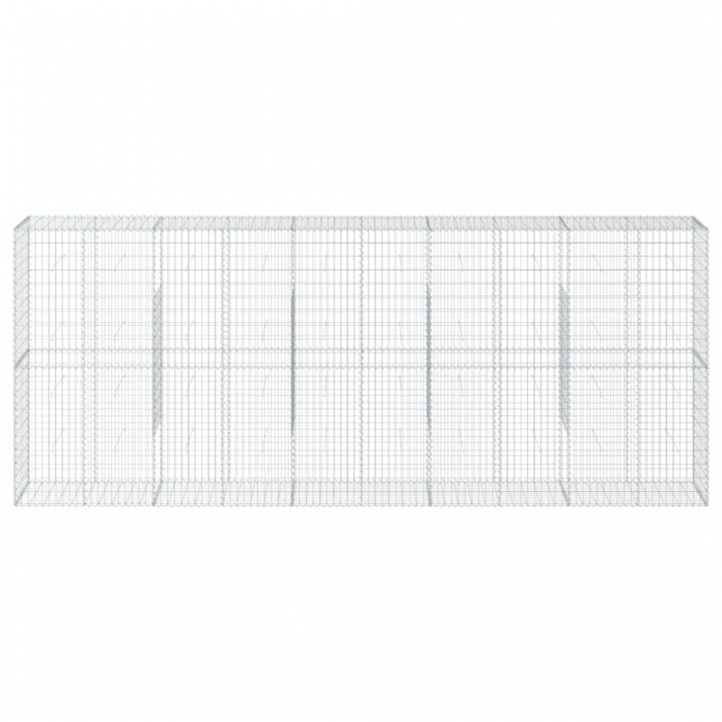 Gabione mit Deckel 500x50x200 cm Verzinktes Eisen