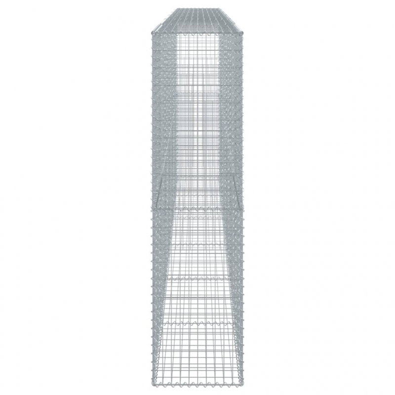 Gabione mit Deckel 600x50x200 cm Verzinktes Eisen