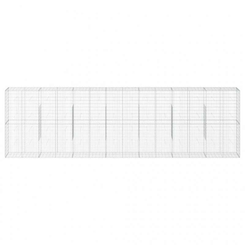 Gabione mit Deckel 700x50x200 cm Verzinktes Eisen