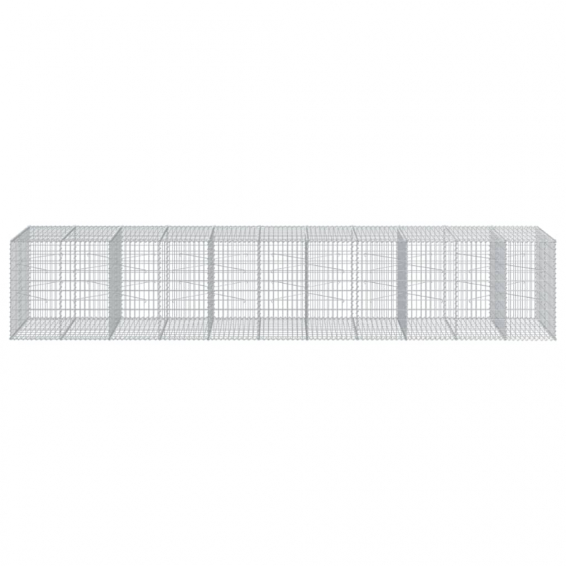 Gabione mit Deckel 550x100x100 cm Verzinktes Eisen