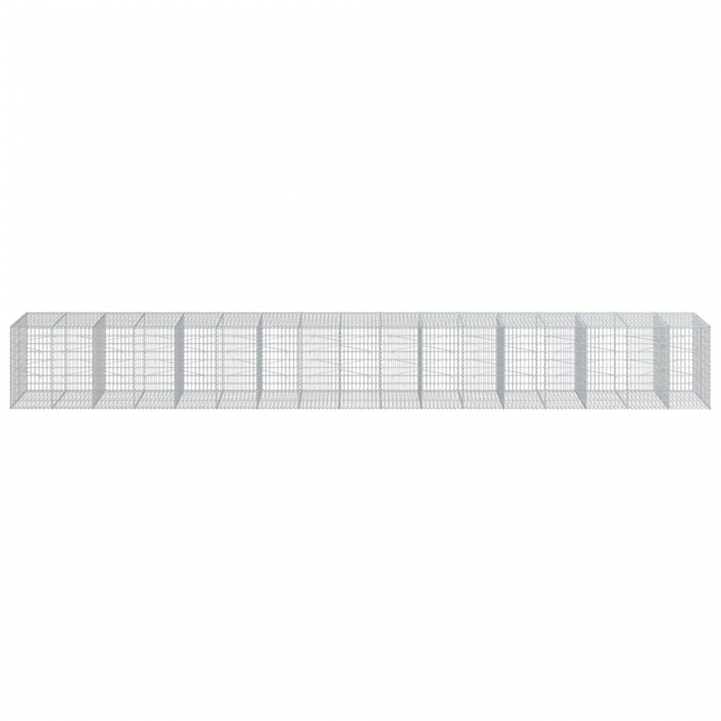 Gabione mit Deckel 850x100x100 cm Verzinktes Eisen