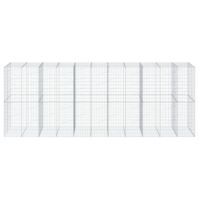 Gabione mit Deckel 550x100x200 cm Verzinktes Eisen