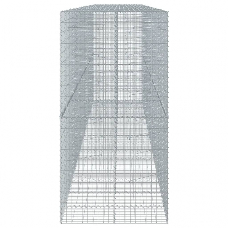 Gabione mit Deckel 750x100x200 cm Verzinktes Eisen