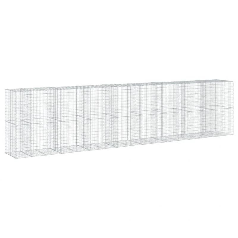 Gabione mit Deckel 850x100x200 cm Verzinktes Eisen