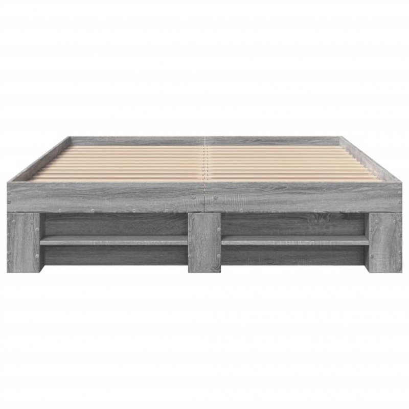 Bettgestell Grau Sonoma 140x200 cm Holzwerkstoff