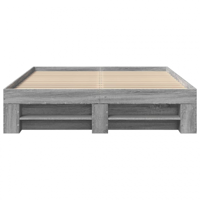 Bettgestell Grau Sonoma 140x190 cm Holzwerkstoff