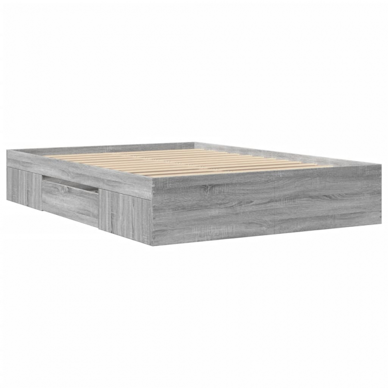 Bettgestell Grau Sonoma 140x190 cm Holzwerkstoff