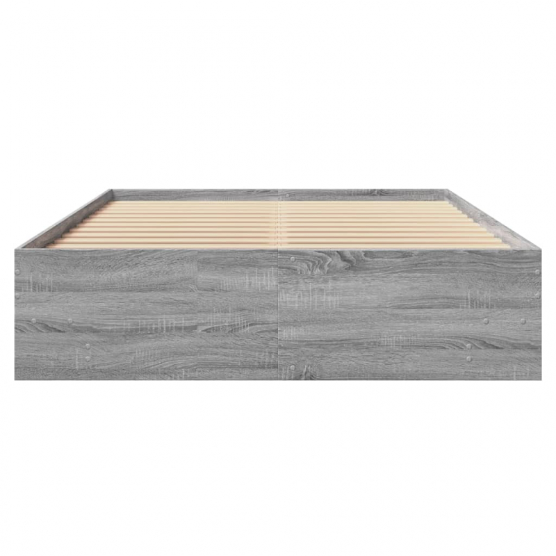 Bettgestell Grau Sonoma 120x190 cm Holzwerkstoff