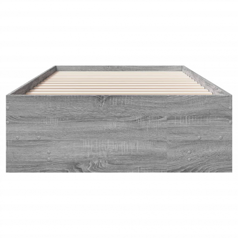 Bettgestell Grau Sonoma 75x190 cm Holzwerkstoff
