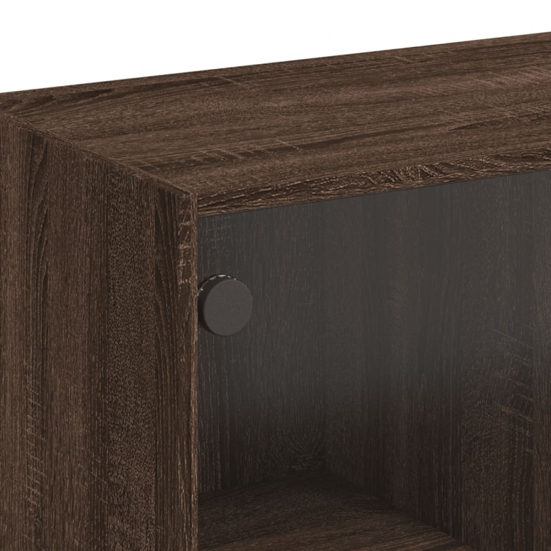 Highboard mit Türen Braun Eiche-Optik 68x37x109cm Holzwerkstoff