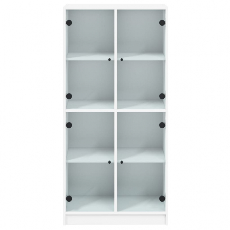 Highboard mit Türen Weiß 68x37x142 cm Holzwerkstoff