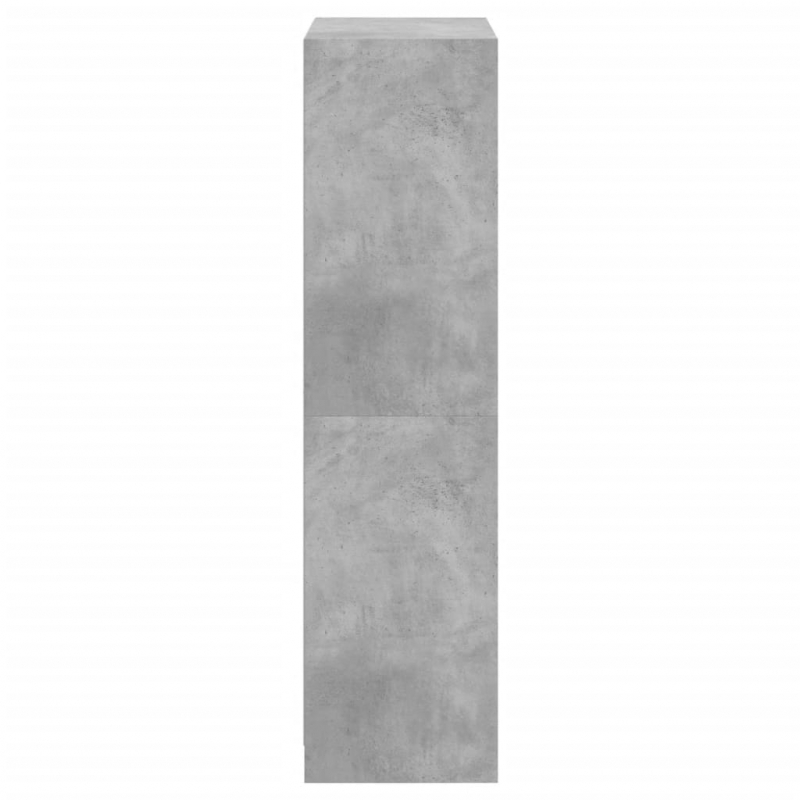 Highboard mit Türen Betongrau 68x37x142 cm Holzwerkstoff