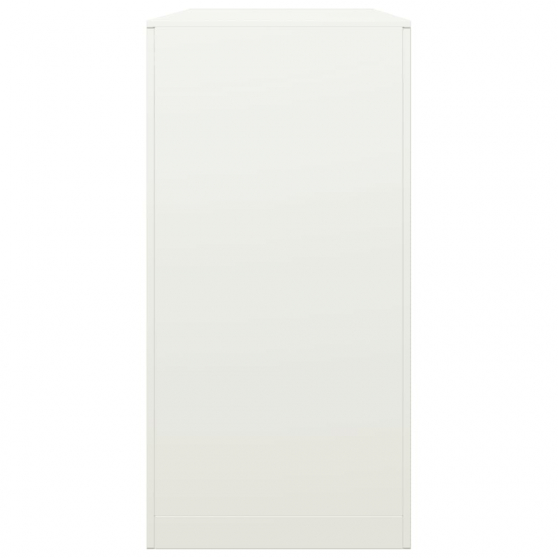 Brennholzregal Weiß 100x40x80 cm Stahl