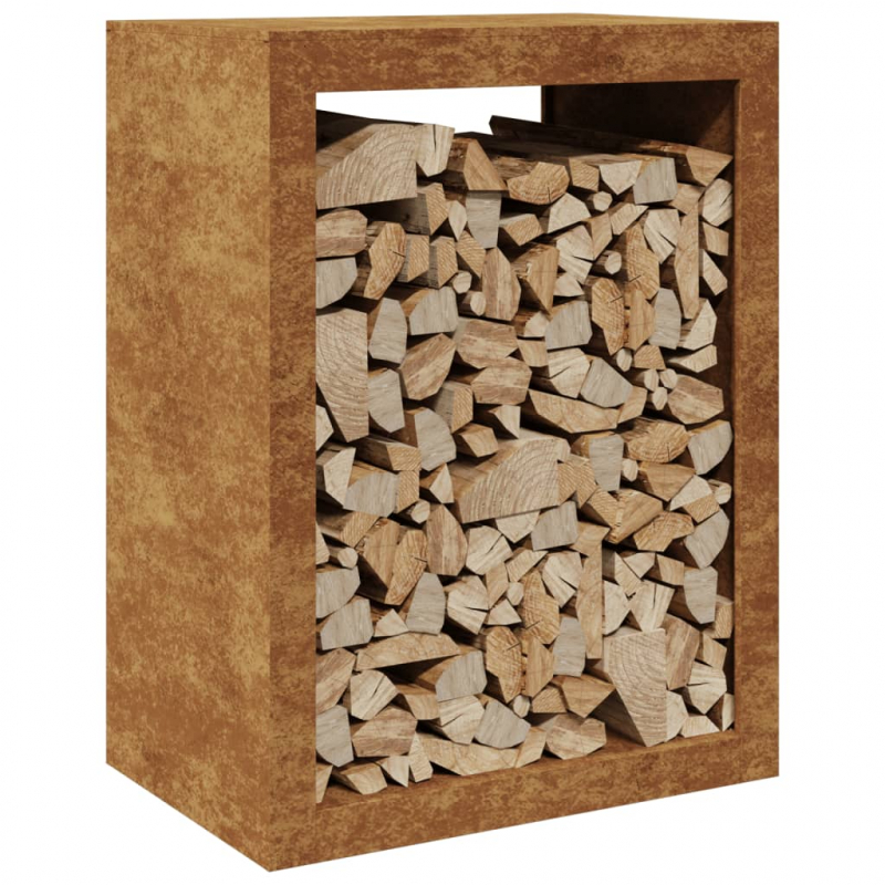 Brennholzregal 60x40x80 cm Wetterfester Stahl