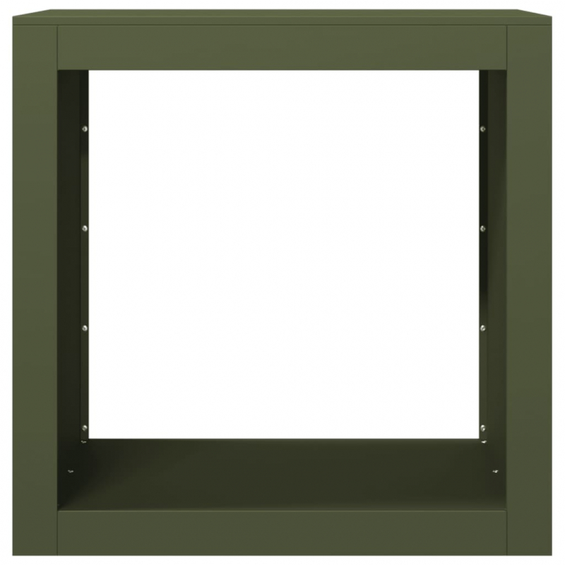 Brennholzregal Grün 60x40x60 cm Stahl