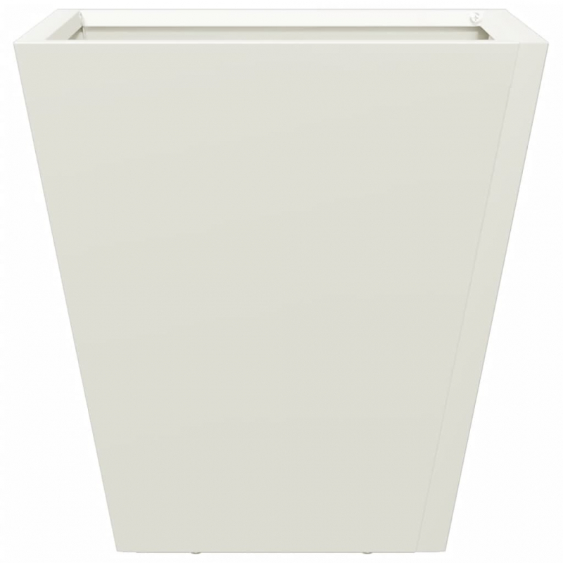Pflanzkübel 2 Stk. Weiß 30x30x30 Stahl