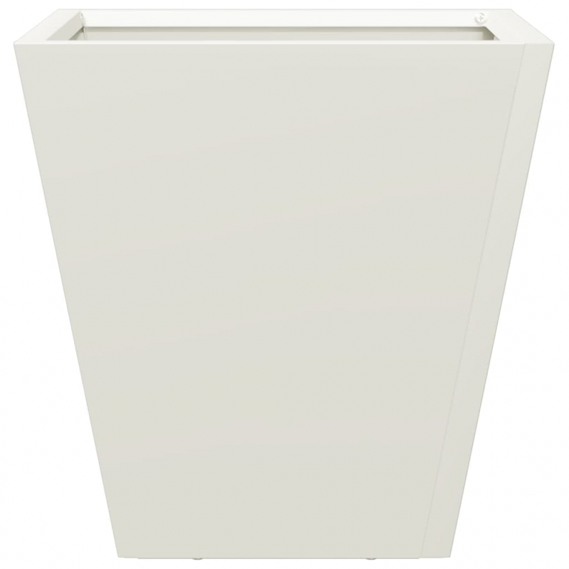 Pflanzkübel 2 Stk. Weiß 30x30x30 Stahl