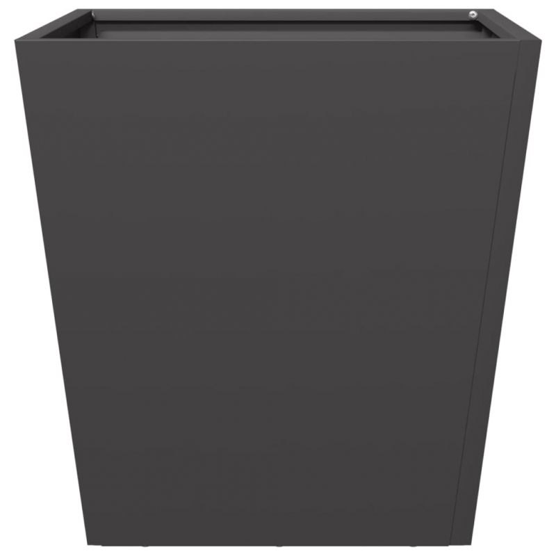 Pflanzkübel Schwarz 40x40x40 cm Stahl