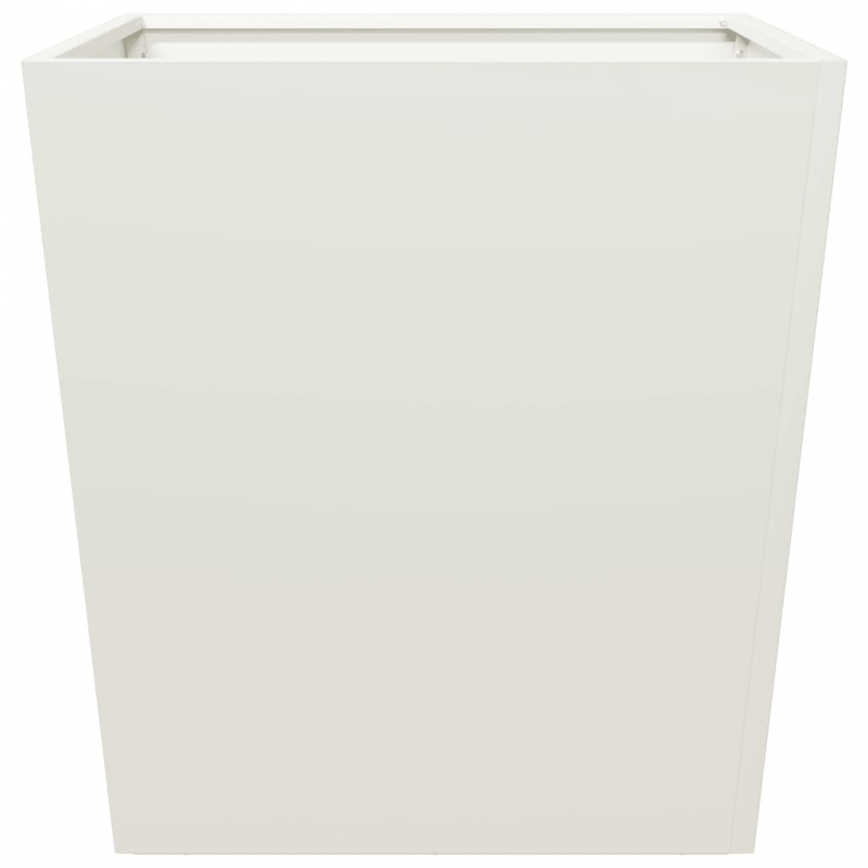 Pflanzkübel 2 Stk. Weiß 50x50x50 cm Stahl