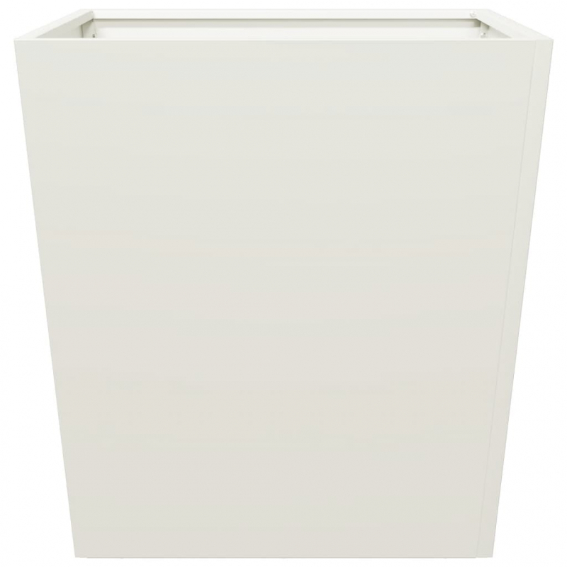 Pflanzkübel 2 Stk. Weiß 50x50x50 cm Stahl