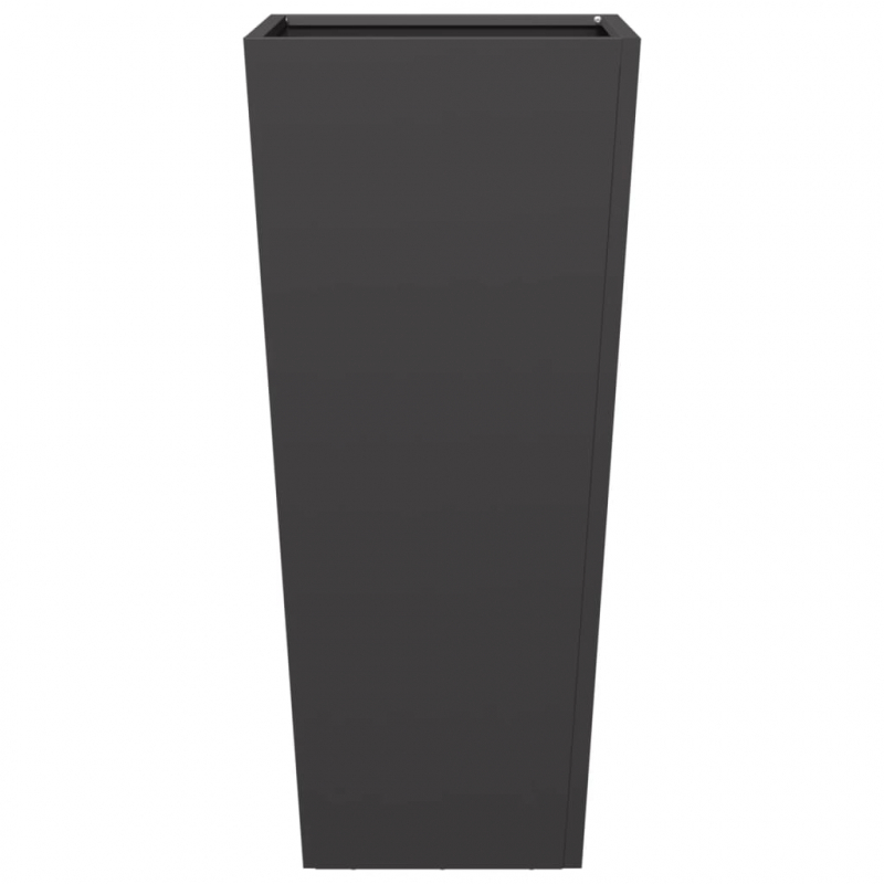 Pflanzkübel 2 Stk. Schwarz 35x35x75 cm Stahl