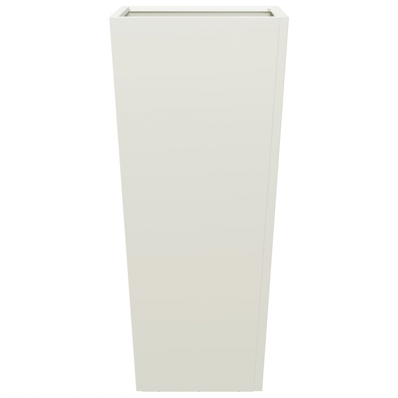 Pflanzkübel 2 Stk. Weiß 35x35x75 cm Stahl