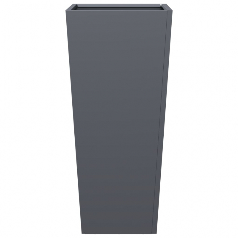 Pflanzkübel Anthrazit 35x35x75 cm Stahl