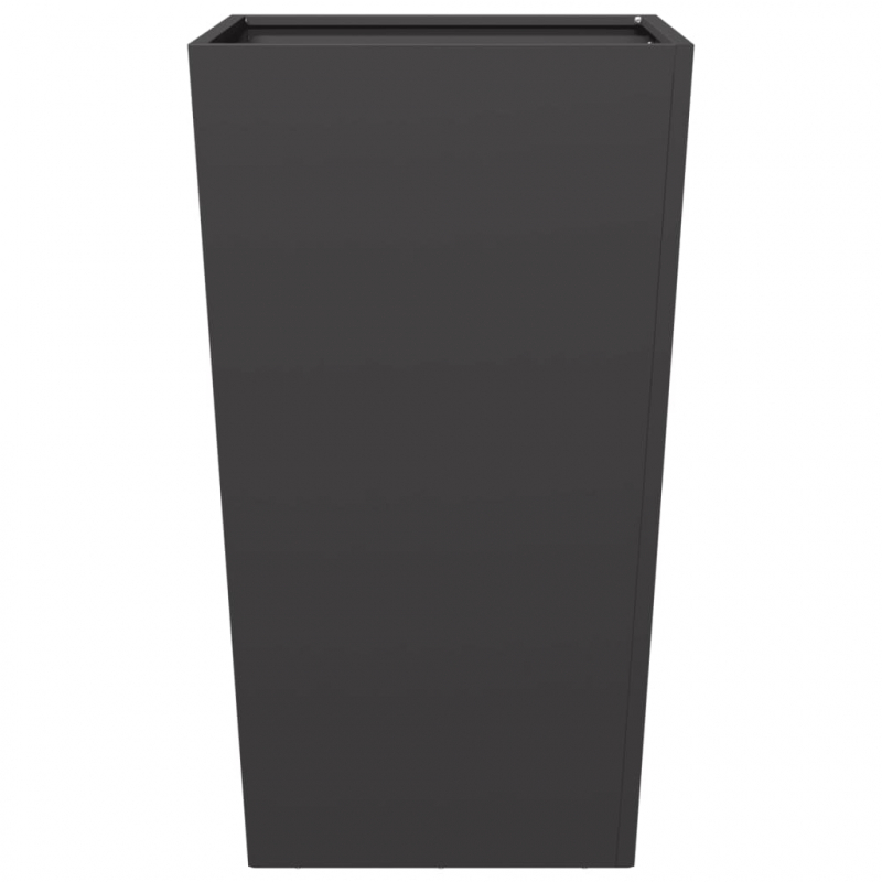 Pflanzkübel 2 Stk. Schwarz 45x45x75 cm Stahl