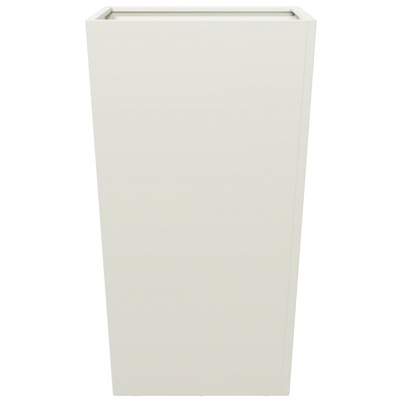 Pflanzkübel 2 Stk. Weiß 45x45x75 cm Stahl