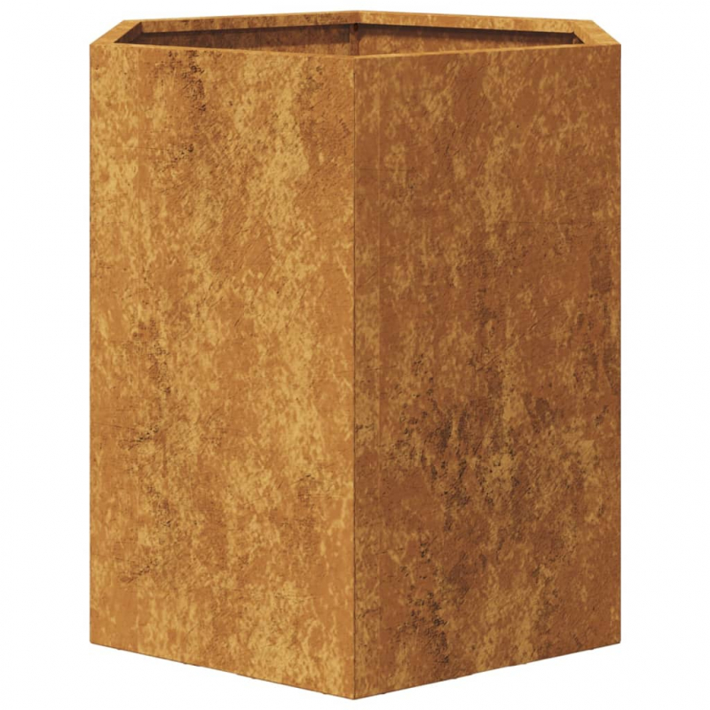 Pflanzkübel 2 Stk. Sechseckig 46x40x45 cm Wetterfester Stahl