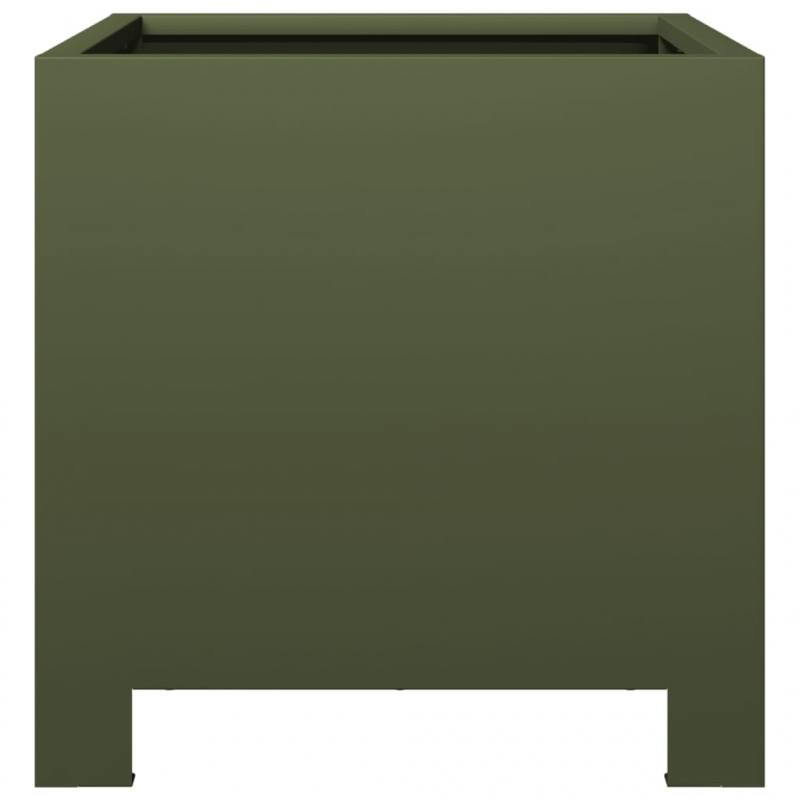 Pflanzkübel Olivgrün 30x30x30 Stahl