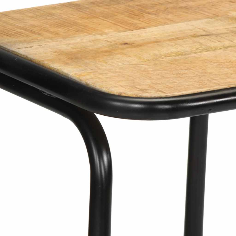 Barhocker 4 Stk. 46x35,5x80 cm Raues Mango Massivholz
