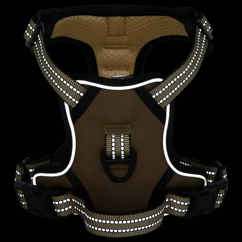 Hundegeschirr Reflektierend Verstellbar Braun M