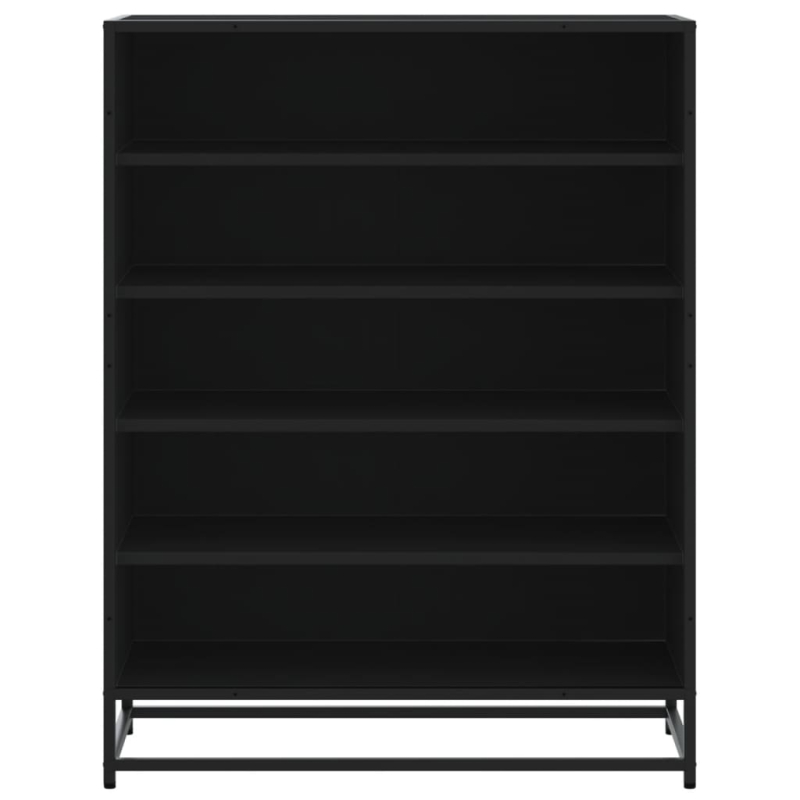 Schuhschrank Schwarz 75x38x97,5 cm Holzwerkstoff Metall