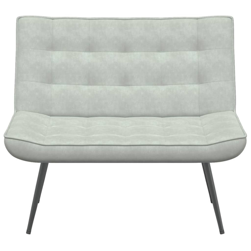 Sitzbank Hellgrau 110x74x84 cm Samt