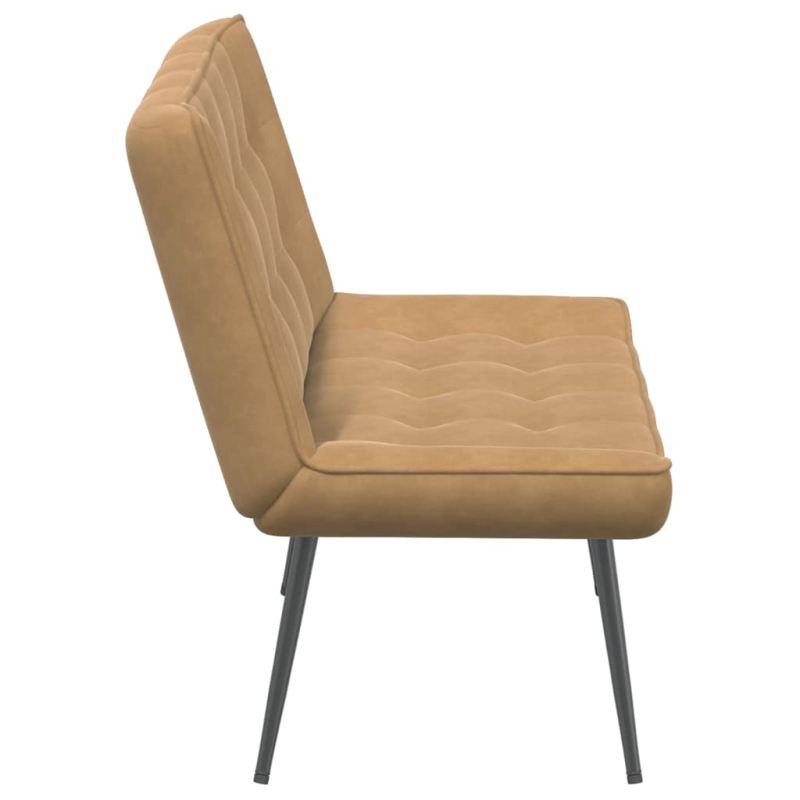 Sitzbank Braun 110x74x84 cm Samt