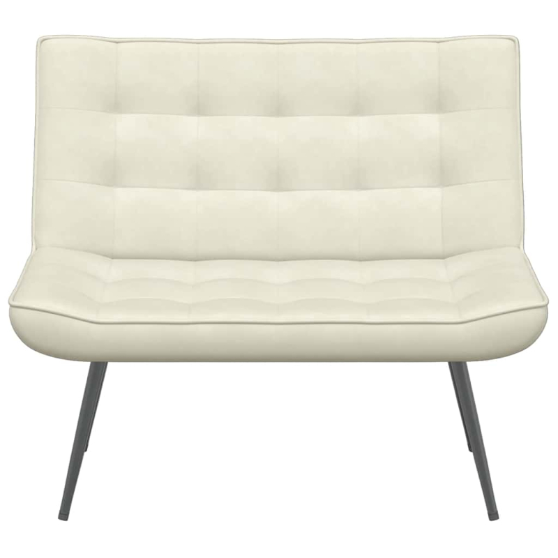 Sitzbank Creme 110x74x84 cm Samt