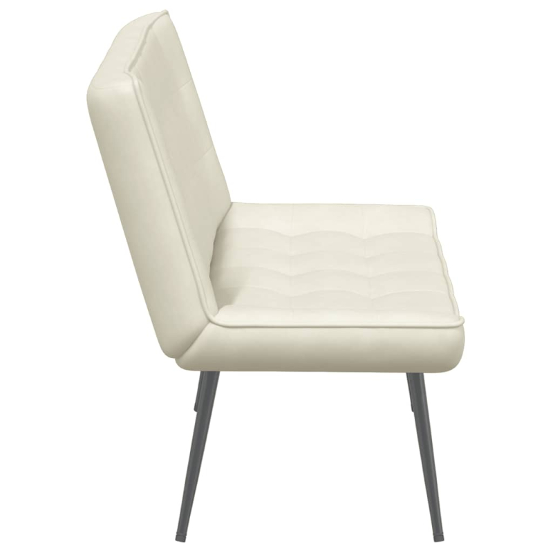 Sitzbank Creme 110x74x84 cm Samt