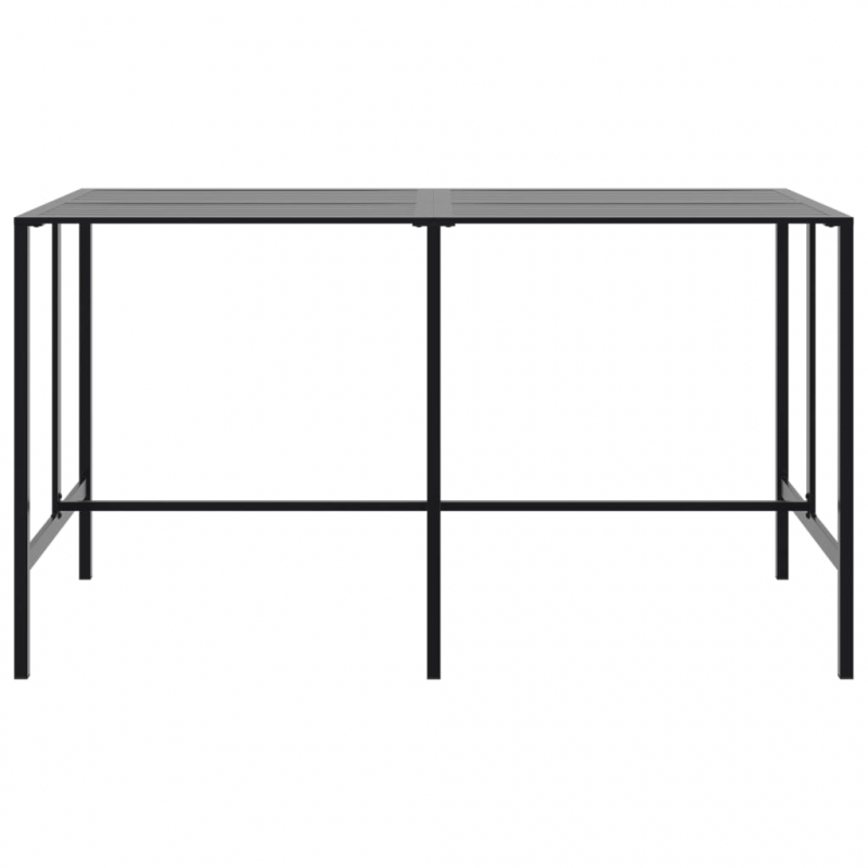 Bartisch Schwarz 200x100x110 cm Pulverbeschichteter Stahl