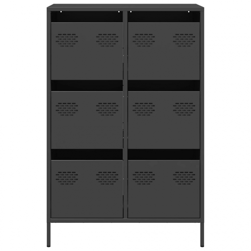 Highboard Schwarz 68x39x101,5 cm Stahl