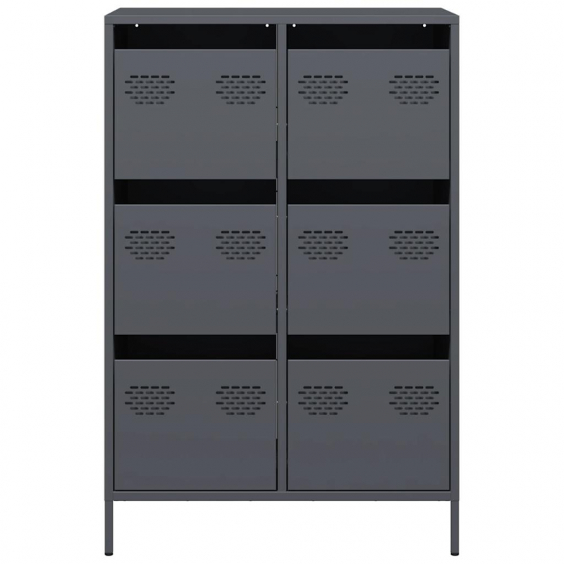 Highboard Anthrazit 68x39x101,5 cm Stahl