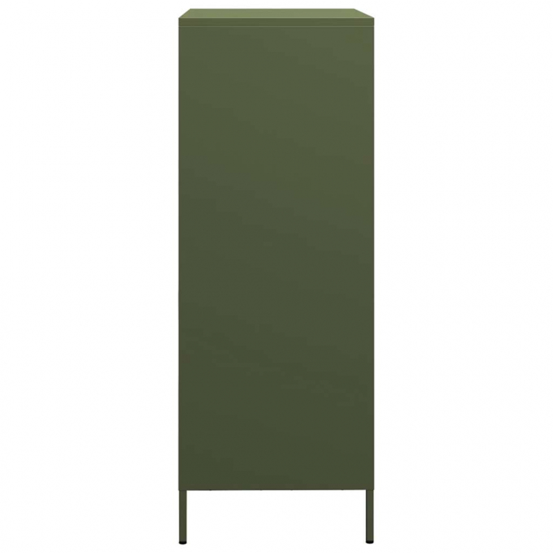 Highboard Olivgrün 68x39x101,5 cm Stahl