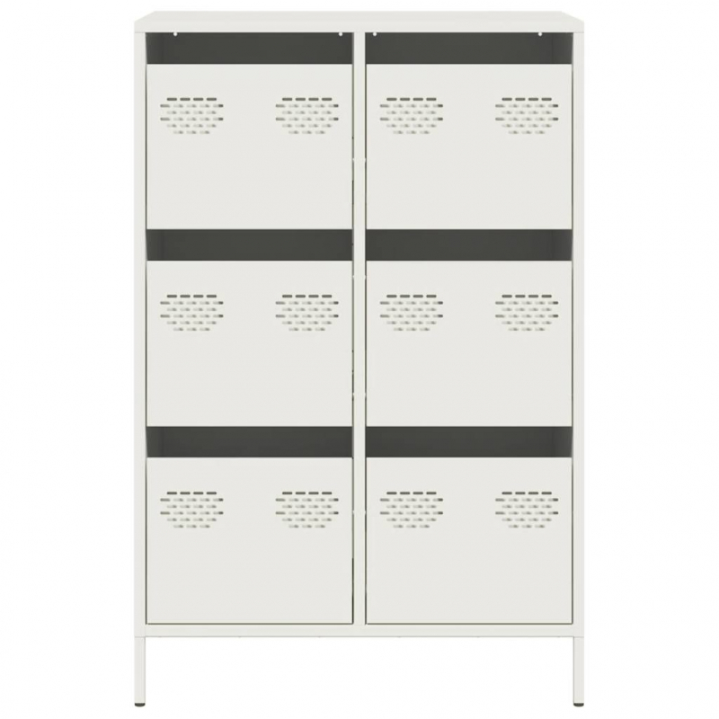 Highboard Weiß 68x39x101,5 cm Stahl