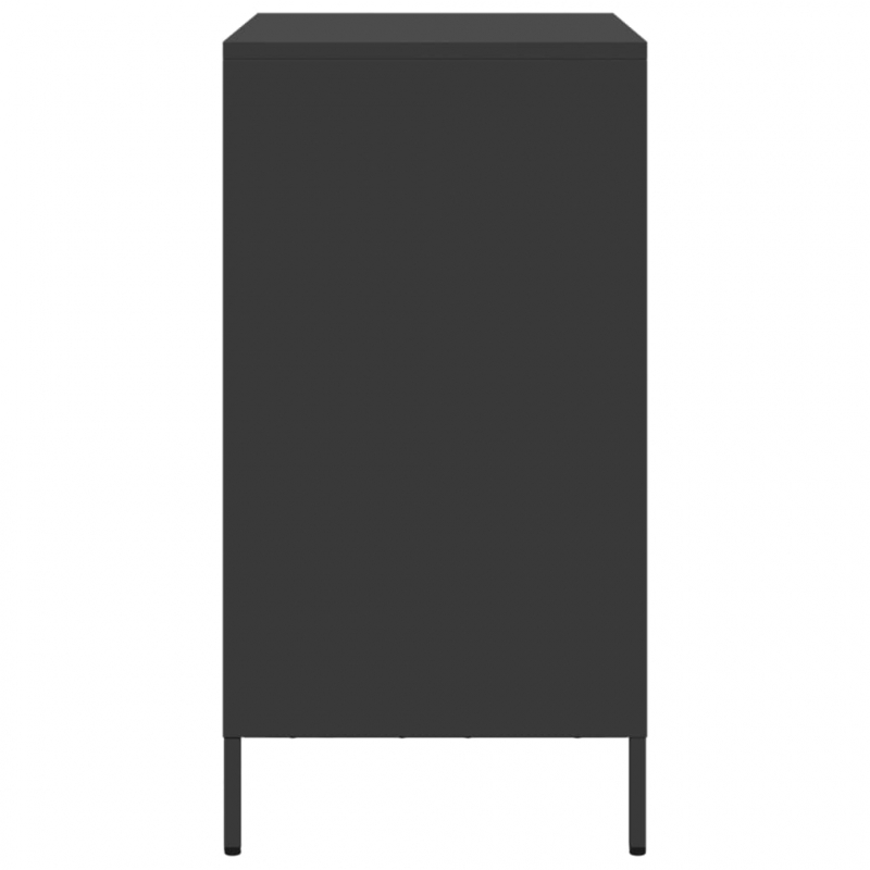 Sideboard Schwarz 68x39x73,5 cm Kaltgewalzter Stahl