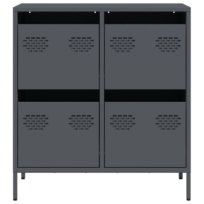 Sideboard Anthrazit 68x39x73,5 cm Kaltgewalzter Stahl