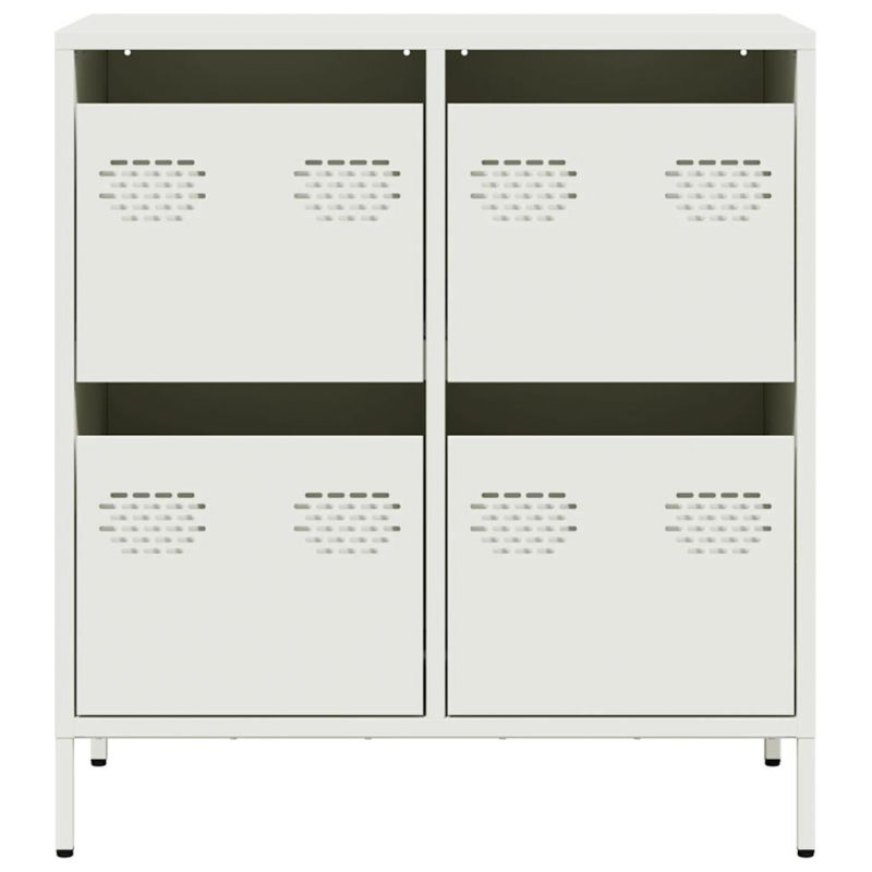 Sideboard Weiß 68x39x73,5 cm Kaltgewalzter Stahl