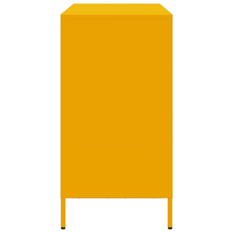 Sideboard Senfgelb 101,5x39x73,5 cm Kaltgewalzter Stahl